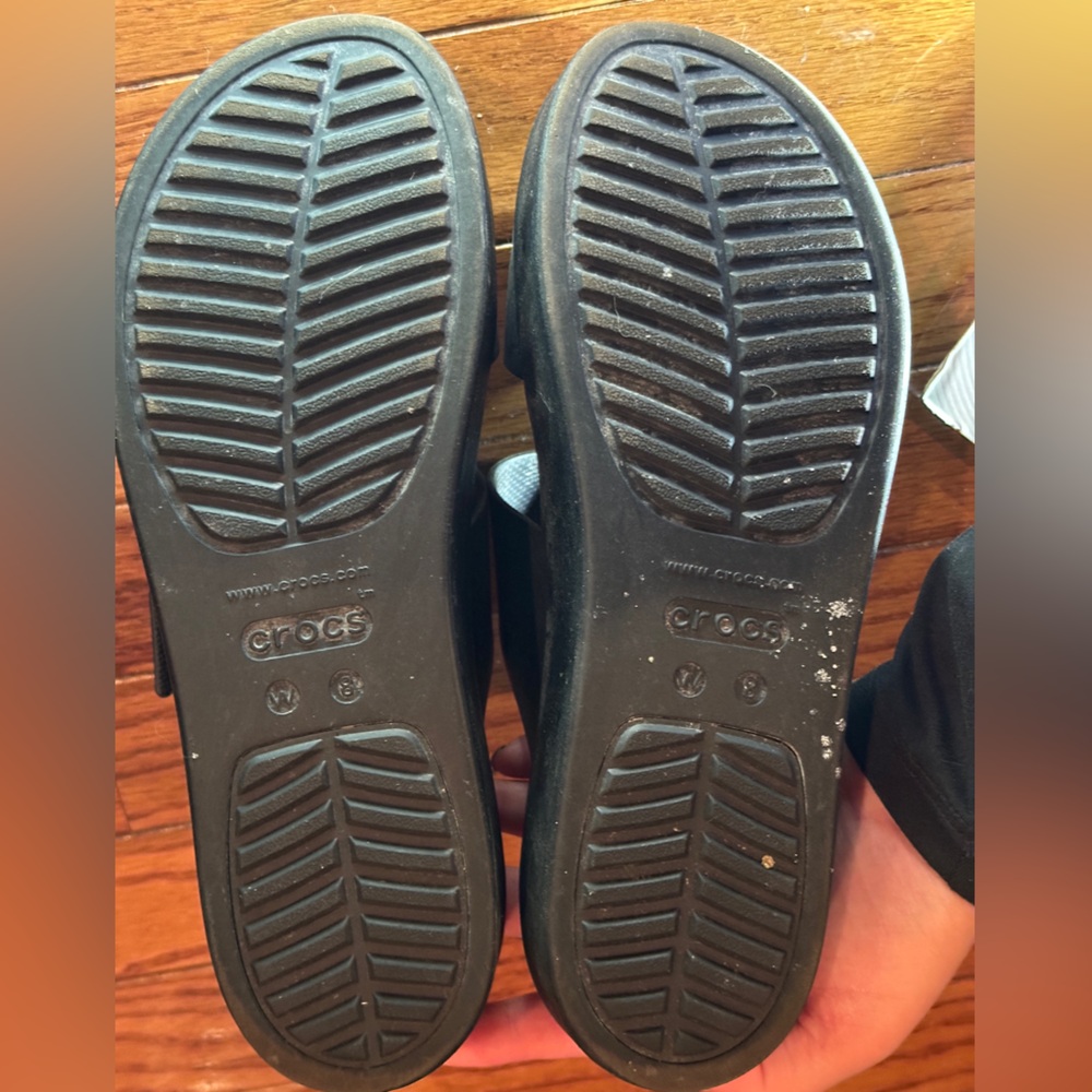 CROCS Black Platform Slide Sandals - Picture 4 of 4